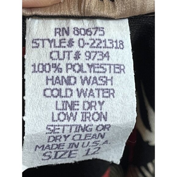 Retro Colorful Floral Skirt 12 Black Boho Western Hippie Indie 80s Folk Cowgirl - Picture 8 of 11